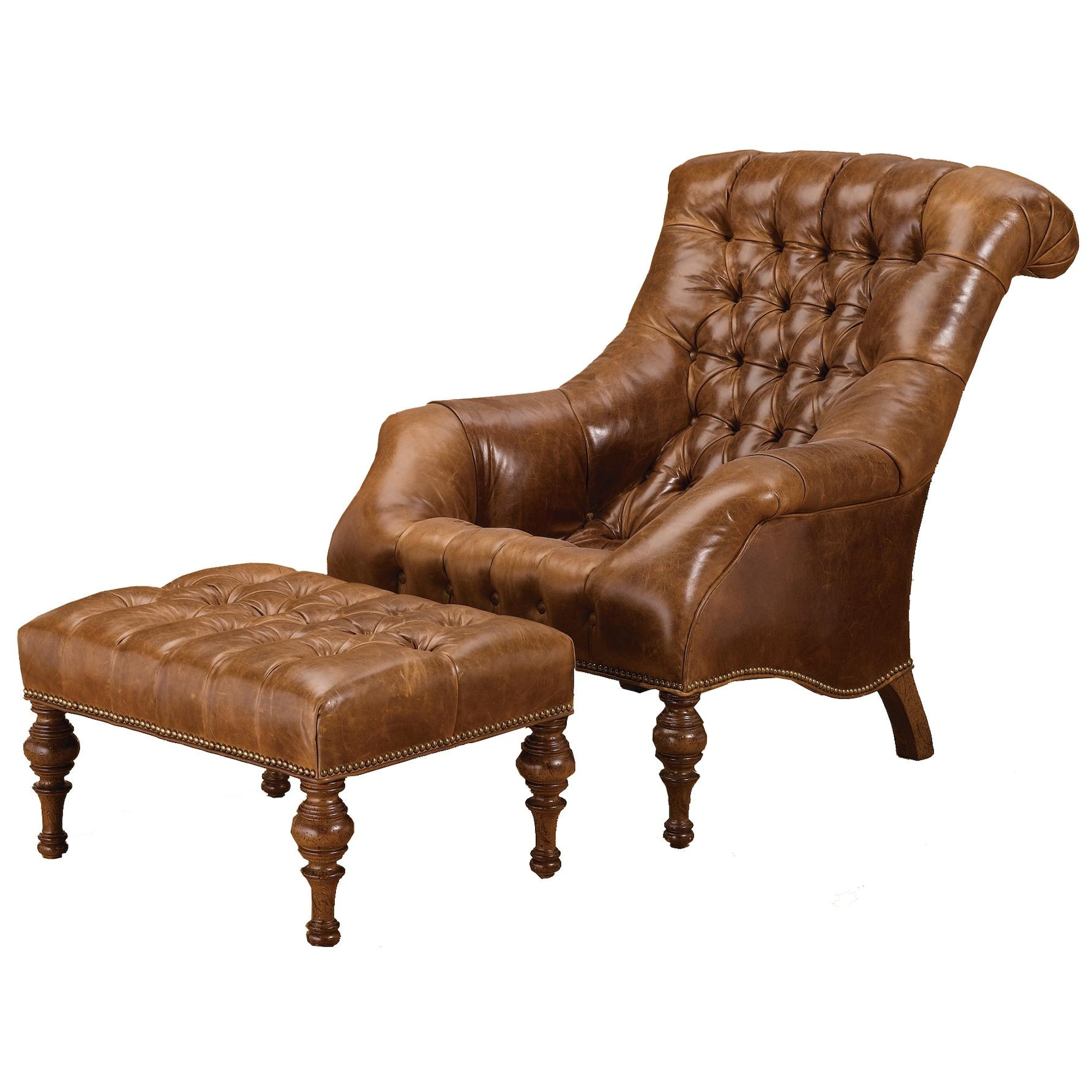 Wesley Hall Accent Chairs and Ottomans L7045 Traditional Upholstered